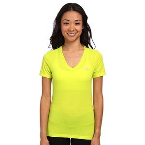 New Adidas V-Neck T-shirt. Neon Activewear.